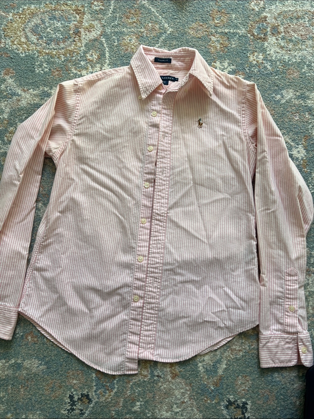Polo by Ralph Lauren Pale Pink Striped Button-Down Shirt